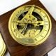 Brass Sundial Compass Gift with Engraved Message